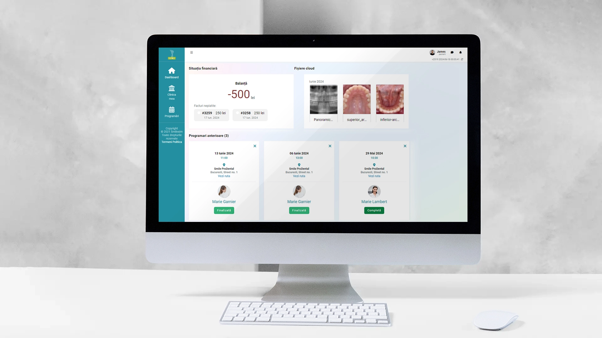 Aplicație Pacient caracteristica aplicației software