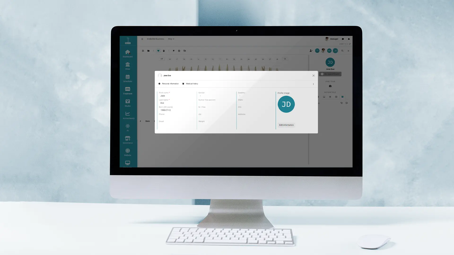 Cont Pacient caracteristica aplicației software