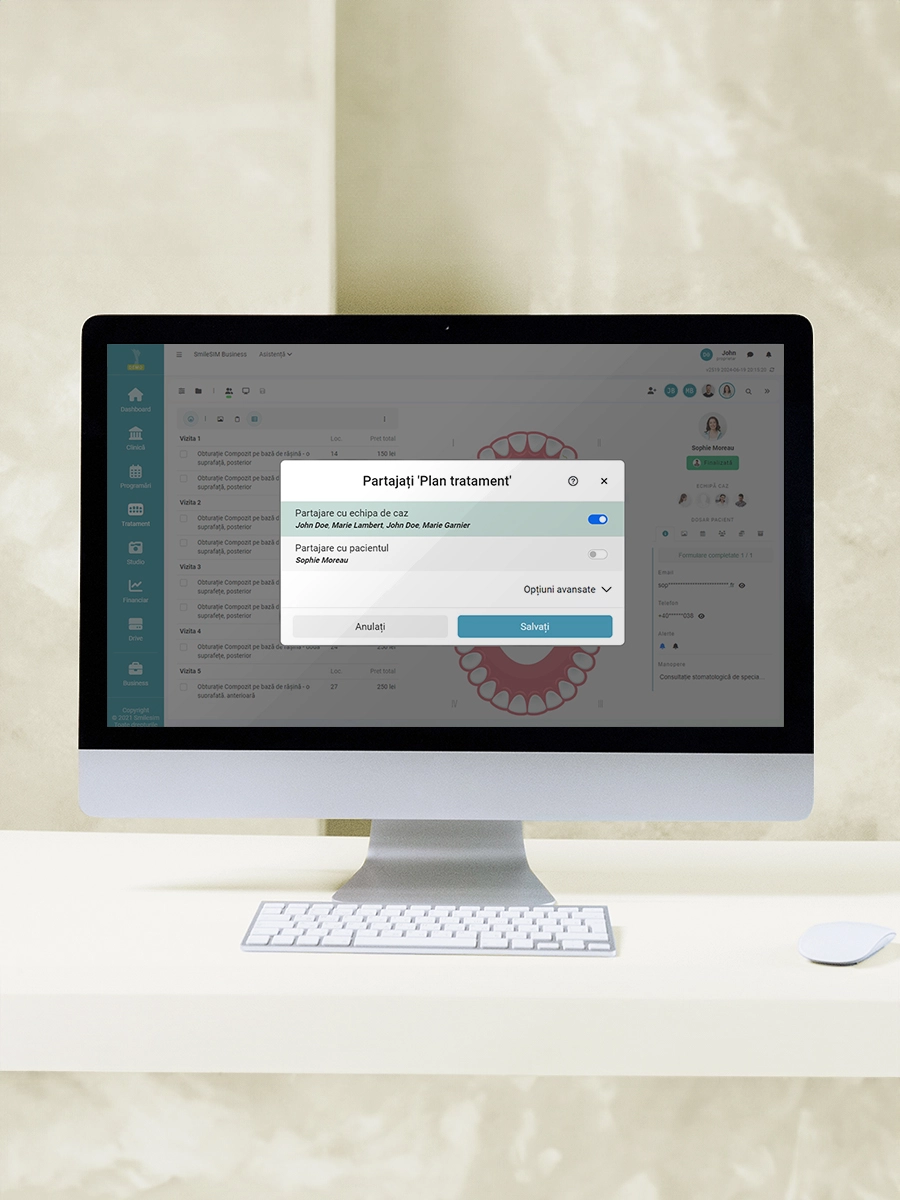 Colaborare cu Echipa caracteristica aplicației software