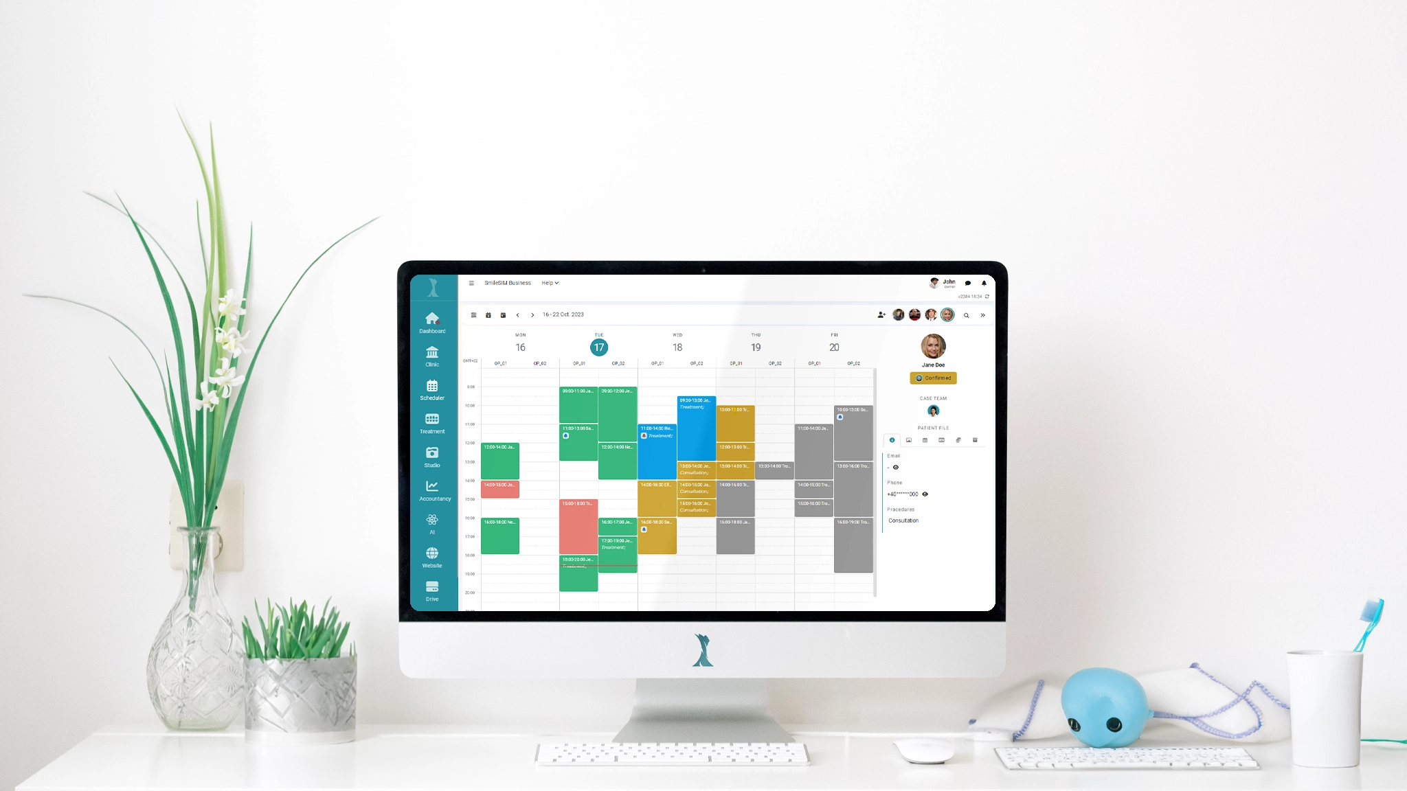 Smilesim aplicatie stomatologie face programari pentru pacienti in cabinete din clinica stomatologica
